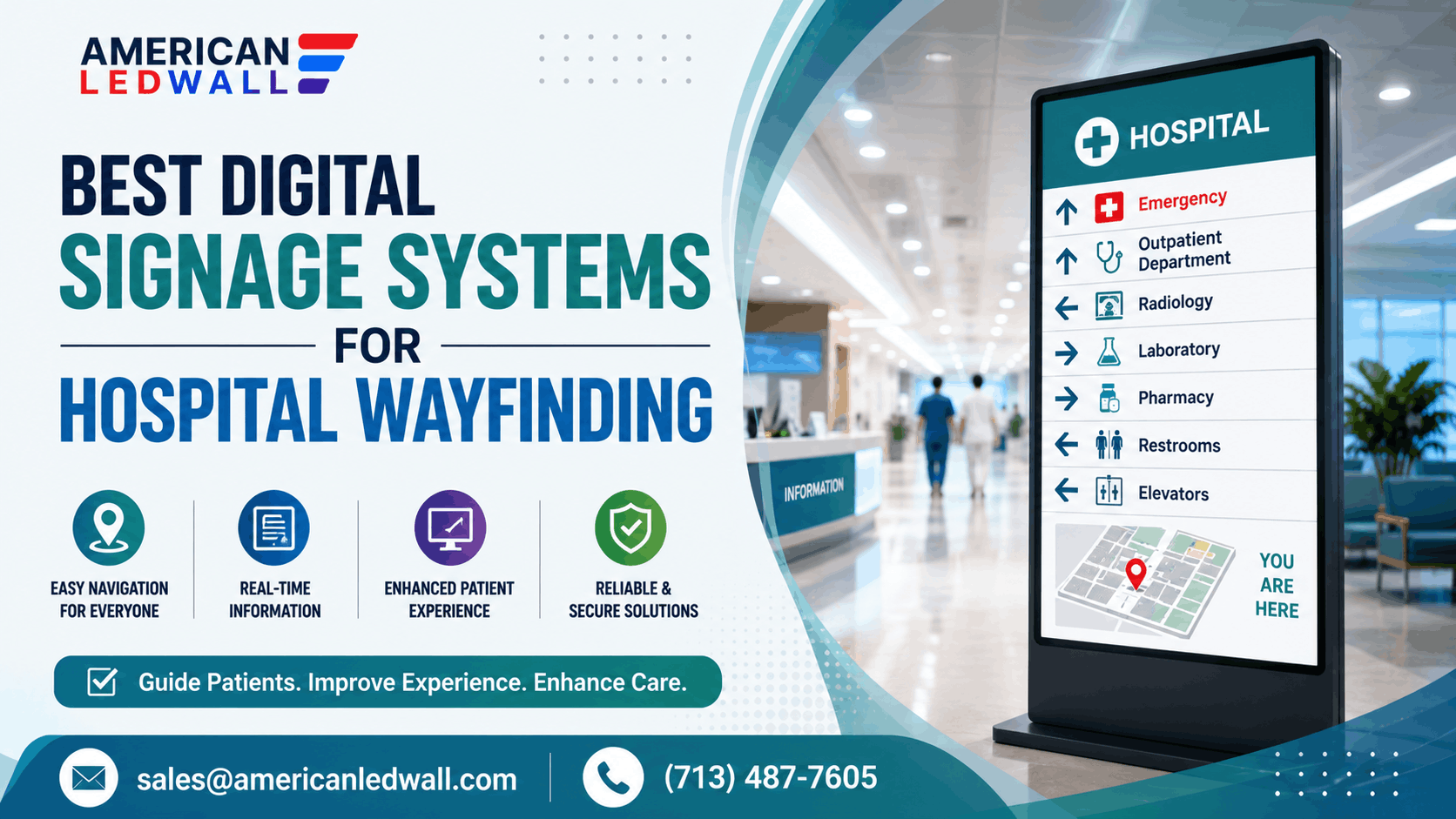 best digital signage systems for hospital wayfinding
