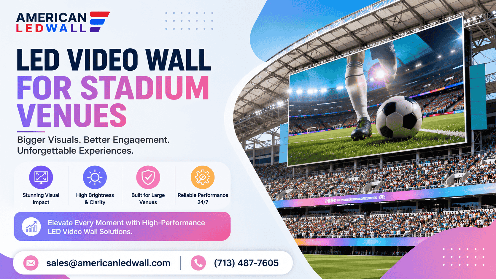 LED video wall for stadium venues