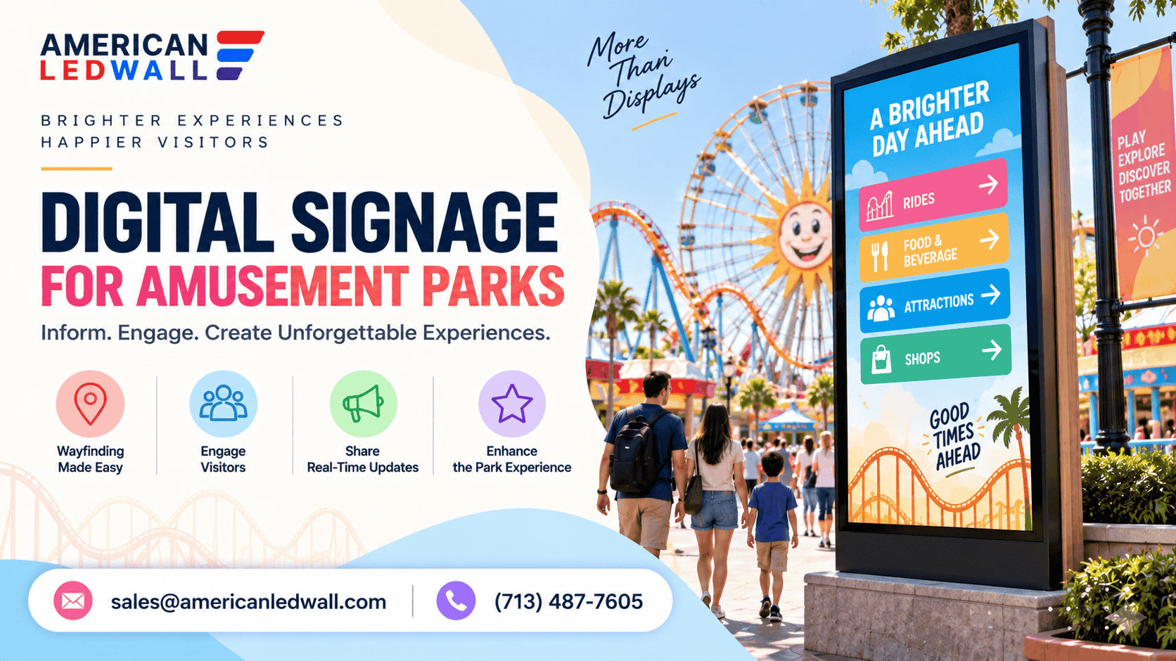Digital Signage for Amusement Parks