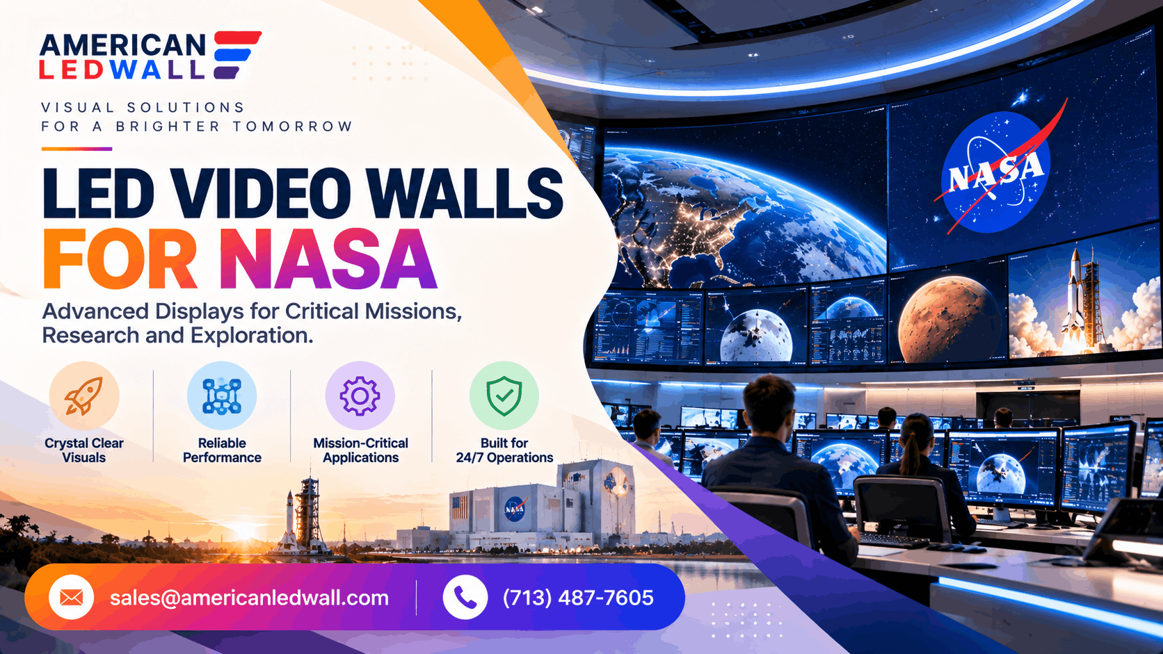 LED Video Walls for NASA and for Its Control Rooms