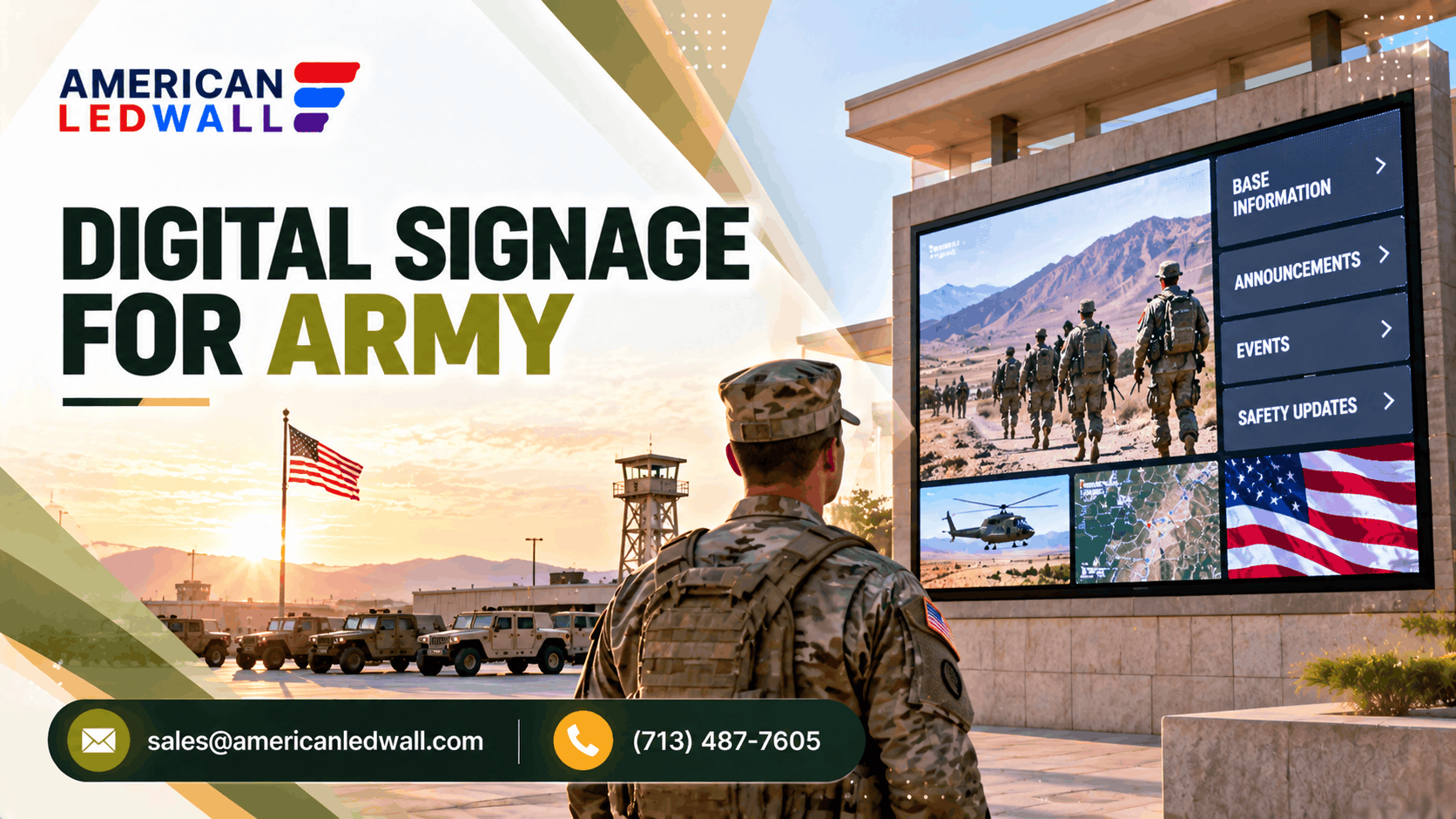 digital signage for army