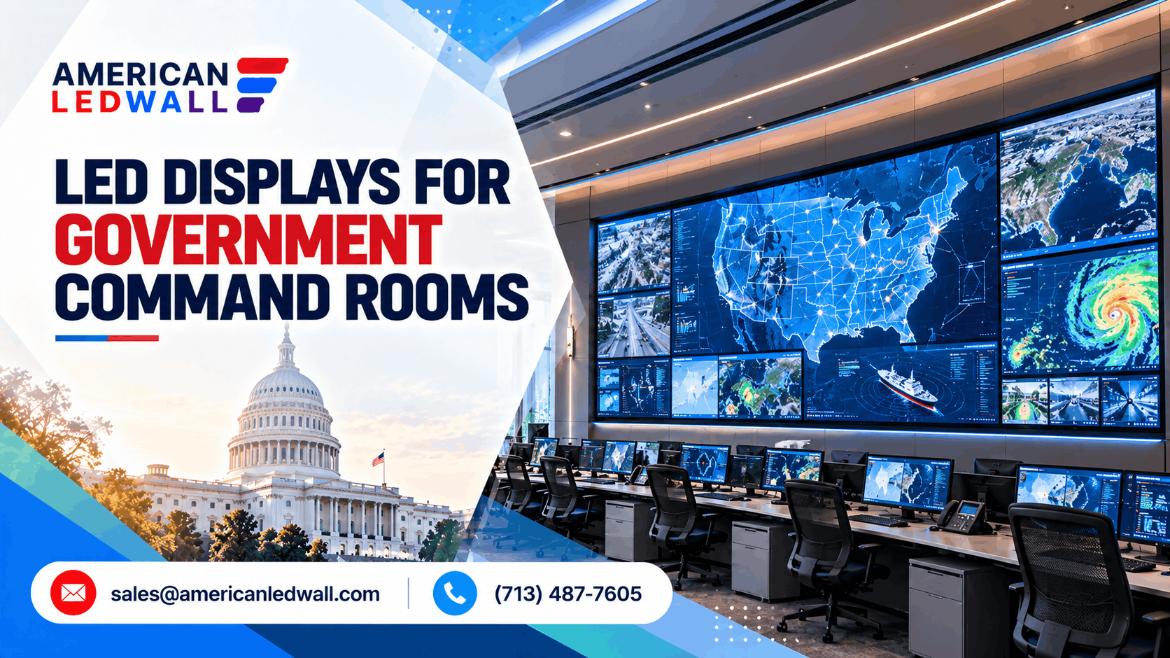 LED Displays for Government Command Rooms
