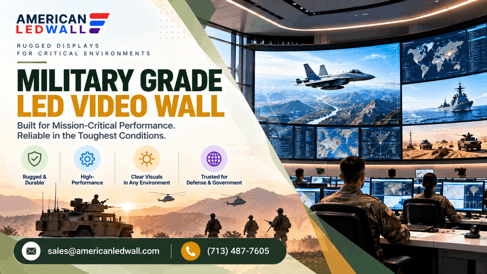 military grade led video wall